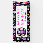 宇宙宇宙飛行士パープル誕生日 横断幕 (縦)