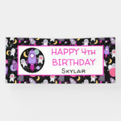宇宙宇宙飛行士パープル誕生日 横断幕 (横)