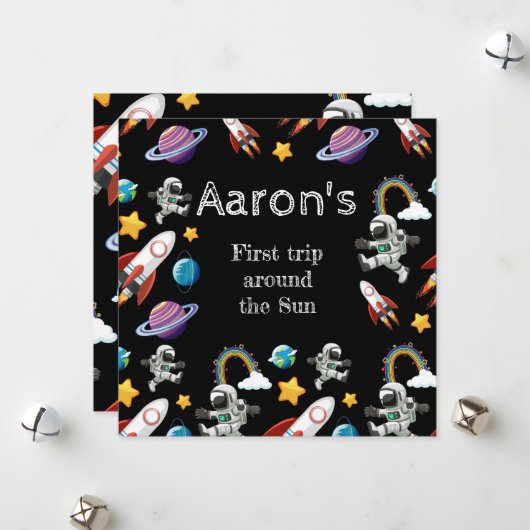 宇宙宇宙飛行士ブラックファースト・バースデーパーティー シーズンカード (正面/裏面インサイチュ)