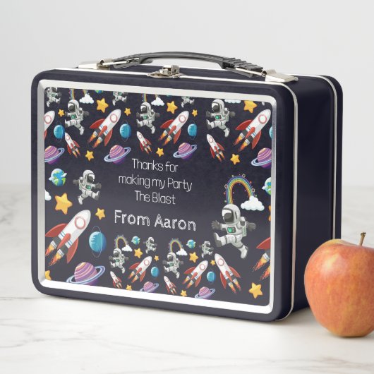 宇宙宇宙飛行士ブラックファースト・バースデーパーティー メタルランチボックス (インサイチュ)