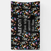 宇宙宇宙飛行士ブラックファースト・バースデーパーティー 横断幕 (縦)