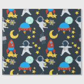 宇宙宇宙飛行士プラネットラッピング紙 ラッピングペーパー (フラット)