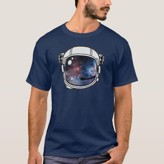 宇宙宇宙飛行士ヘルメット Tシャツ (正面)