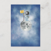 宇宙宇宙飛行士ボーイロケットスターブックス男の赤ちゃん エンクロージャーカード (裏面)