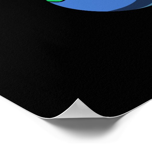 宇宙宇宙飛行士ボーリング惑星地球 ポスター (角)