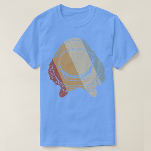 宇宙宇宙飛行士レトロスタイルヴィンテージ Tシャツ (デザイン正面)