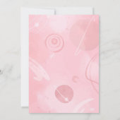 宇宙宇宙飛行士ロケット惑星ガールベビーシャワー 招待状 (裏面)