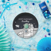 宇宙宇宙飛行士ロケット誕生会 ペーパープレート (パーティー)