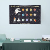 宇宙宇宙飛行士名前をカスタムするタイポグラフィクールおもしろい 横断幕 (トレードショー)