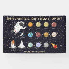 宇宙宇宙飛行士名前をカスタムするタイポグラフィクールおもしろい 横断幕