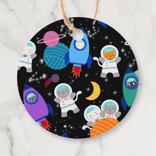 宇宙宇宙飛行士子供の誕生日 フェイバータグ (裏面)