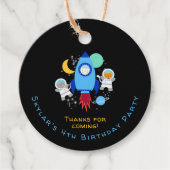宇宙宇宙飛行士子供の誕生日 フェイバータグ (正面)