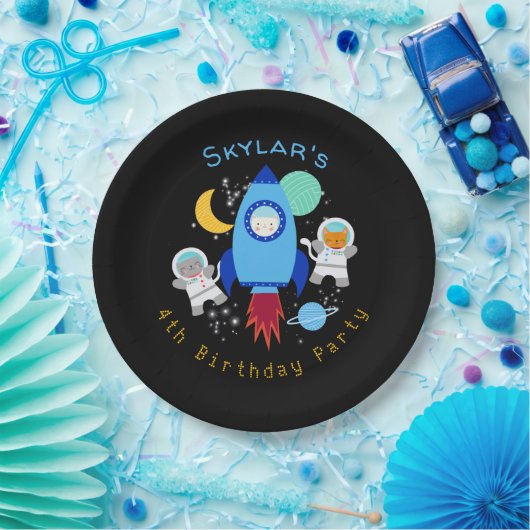 宇宙宇宙飛行士子供の誕生日 ペーパープレート (パーティー)