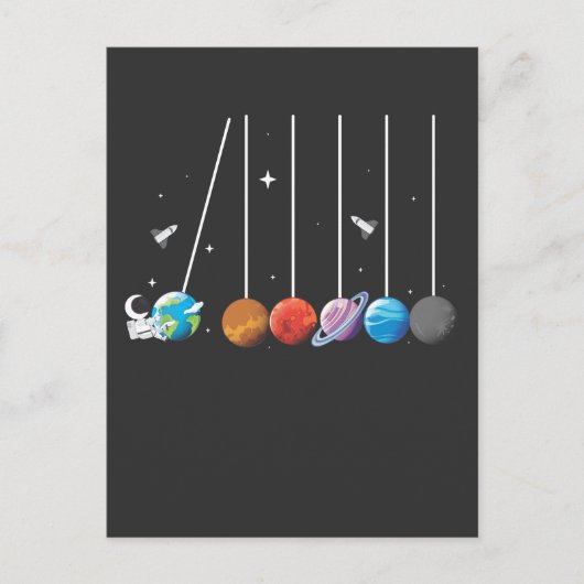 宇宙宇宙飛行士振り子クレードルロケットサンシステム ポストカード (正面)