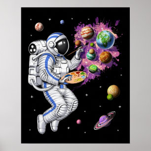 宇宙宇宙飛行士画家 ポスター