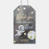 宇宙宇宙飛行士誕生日サンキューラベル ギフトタグ (正面)