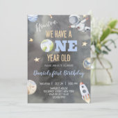 宇宙宇宙飛行士誕生日1年招待状 招待状 (スタンド正面)