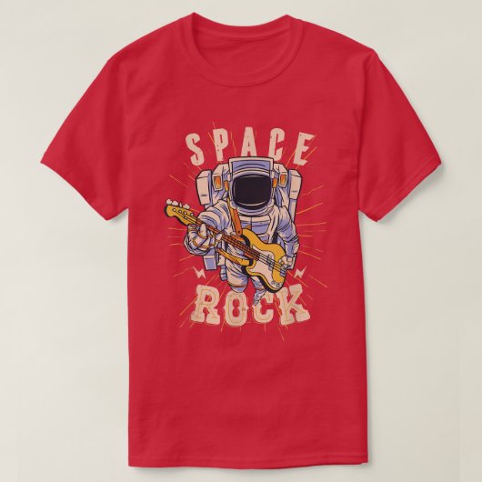宇宙宇宙飛行士遊のギター天文学エレクトリック Tシャツ (デザイン正面)
