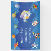 宇宙宇宙飛行士銀河系惑星誕生会 横断幕 (縦)