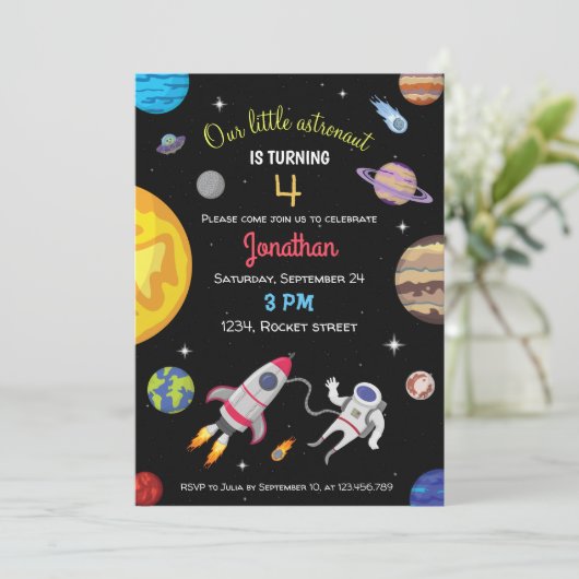 宇宙宇宙飛行士銀河系惑星誕生 招待状 (スタンド正面)