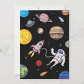 宇宙宇宙飛行士銀河系惑星誕生 招待状 (裏面)