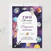 宇宙宇宙飛行士2ザムーン第2誕生日 招待状 (正面)