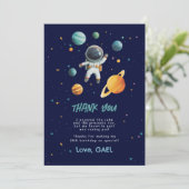 宇宙宇宙飛行士2回目の誕生日サンキューカード サンキューカード (スタンド正面)