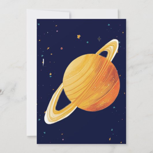 宇宙宇宙飛行士2回目の誕生日サンキューカード サンキューカード (裏面)