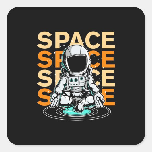 宇宙宇宙飛行士 スクエアシール (正面)
