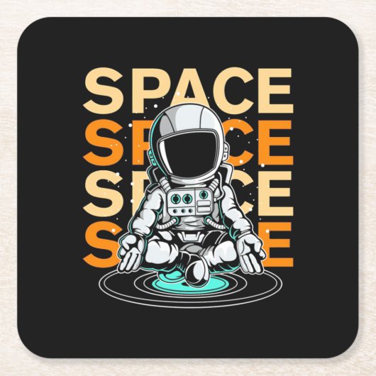 宇宙宇宙飛行士 スクエアペーパーコースター (正面)