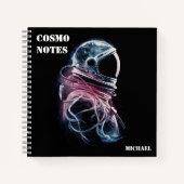 宇宙宇宙飛行士、天文学、並カスタムぶ宇宙飛行士 ノートブック (正面)