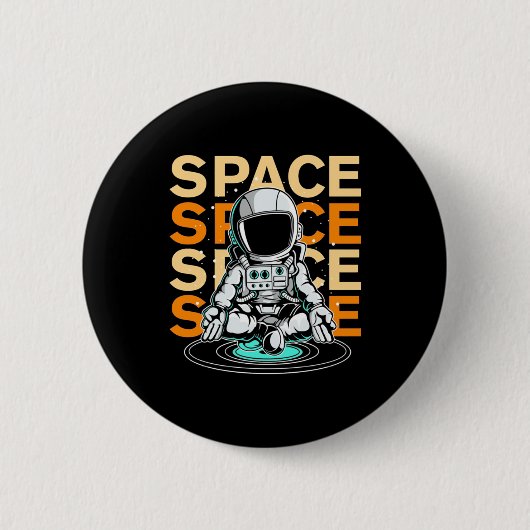 宇宙宇宙飛行士 缶バッジ (正面)