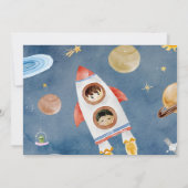 宇宙宇宙飛行士Any Age Birthday Partyの写真 招待状 (裏面)