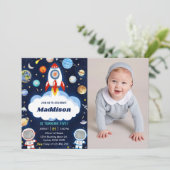 宇宙宇宙飛行士Any Age Birthday Partyの写真 招待状 (スタンド正面)