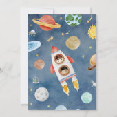 宇宙宇宙飛行士Any Age Birthday Partyへの招待 招待状 (裏面)