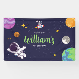 宇宙宇宙飛行士Any Age Birthday Party 横断幕