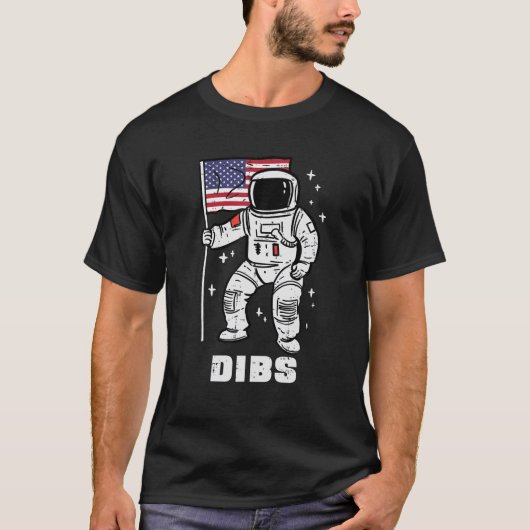 宇宙宇宙飛行士Dibs 7月4日Patriot Men W Tシャツ (正面)