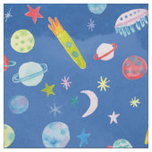 宇宙宇宙UFO水の色パターン ファブリック (見本)