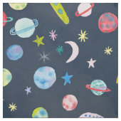 宇宙宇宙UFO水の色パターン ファブリック (見本)