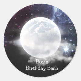宇宙少年の誕生日Bash ラウンドシール