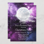 宇宙少年16歳誕生日パーティー 招待状 (正面/裏面)