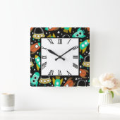 宇宙局 スクエア壁時計 (ホーム)