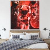 宇宙年代とタイムゾーン赤い惑星 キャンバスプリント (インサイチュ (寝室))