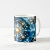 宇宙幾何学マンダラスターアブストラクト コーヒーマグカップ (正面右)