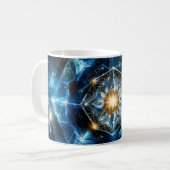 宇宙幾何学マンダラスターアブストラクト コーヒーマグカップ (正面左)