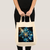 宇宙幾何学曼荼羅スター宇宙アブストラクト トートバッグ (正面(商品))