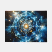宇宙幾何学曼荼羅スター宇宙アブストラクト ドアマット (正面)