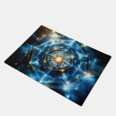 宇宙幾何学曼荼羅スター宇宙アブストラクト ドアマット (アングル)