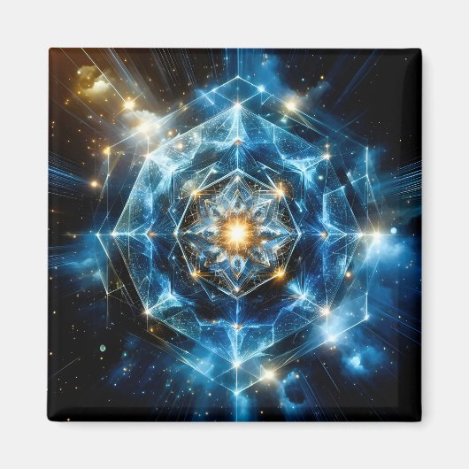 宇宙幾何学曼荼羅スター宇宙アブストラクト マグネット (正面)