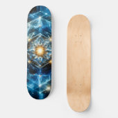 宇宙幾何学曼荼羅 星の宇宙 抽象芸術 スケートボード (正面)
